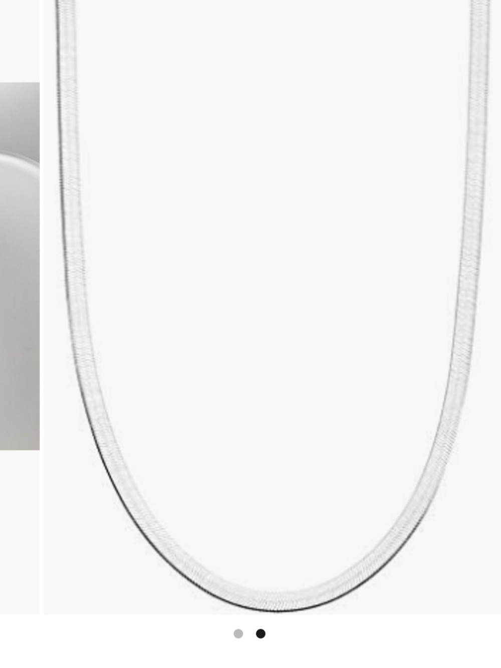 16” Elegant Two-Tone Herringbone Necklace - Silver color